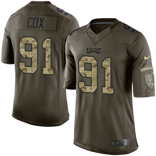 Nike Eagles #91 Fletcher Cox Green Youth Stitched NFL Limited 2015 Salute to Service Jersey